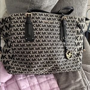 Michael Kors Monogram Black and Gray Tote